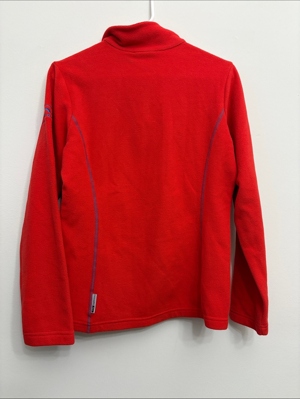 Salomon Red Quarter-Zip Fleece with Blue Trim - Picture 3 of 5